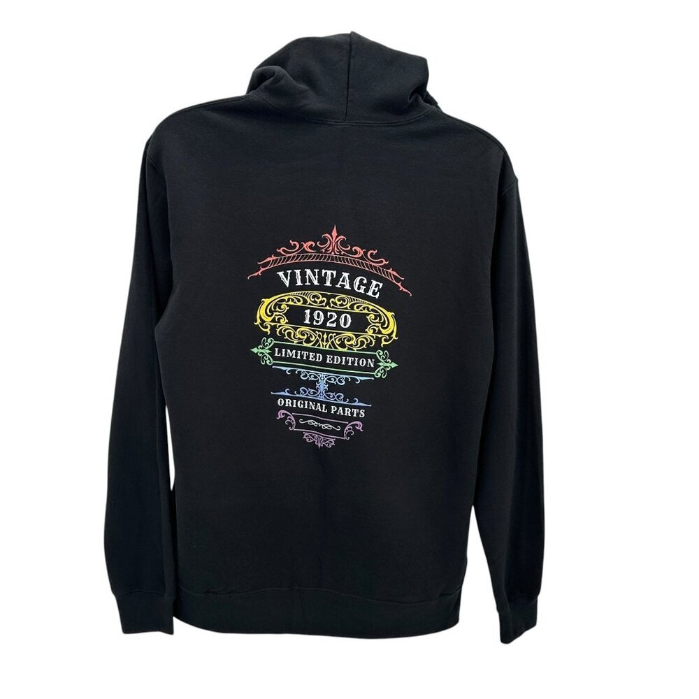 NEW Port & Company Mens Large Hoodie Zipper Vintage 1920 Limited Edition